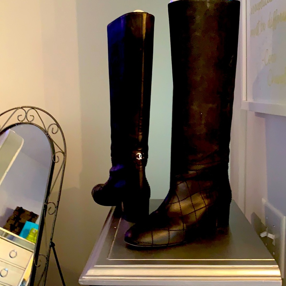 COPY - COPY - Chanel boots Dark Gray leather